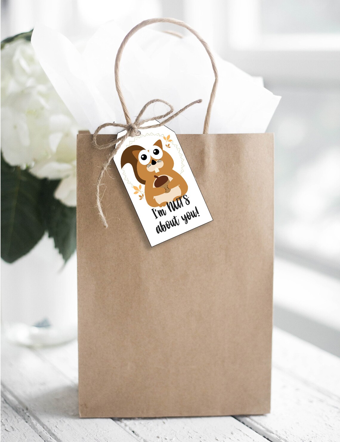I'm Nuts About You Gift Tag We're Nuts About You Etsy