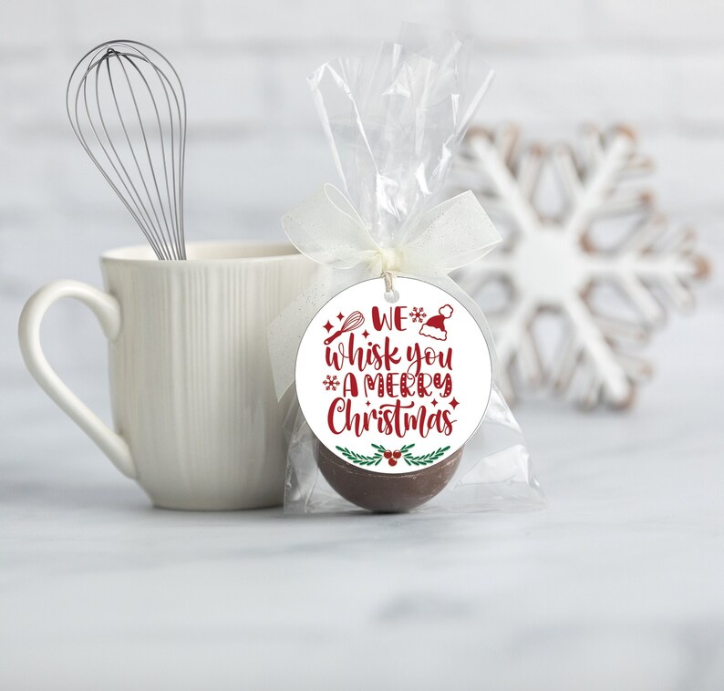 We Whisk You a Merry Christmas Printable Gift Tag Printable Etsy