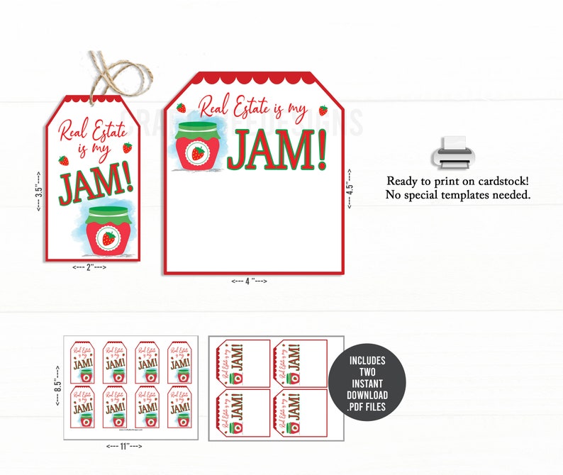 Real Estate is My Jam Printable Pop by Tag Jelly Pop by Tag Etsy