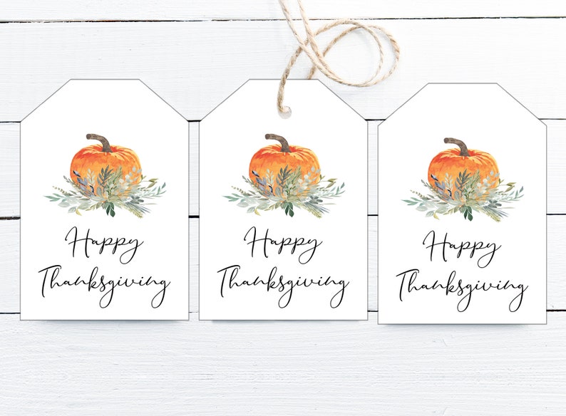 Printable Happy Thanksgiving Gift Tag Happy Thanksgiving Tag | Etsy