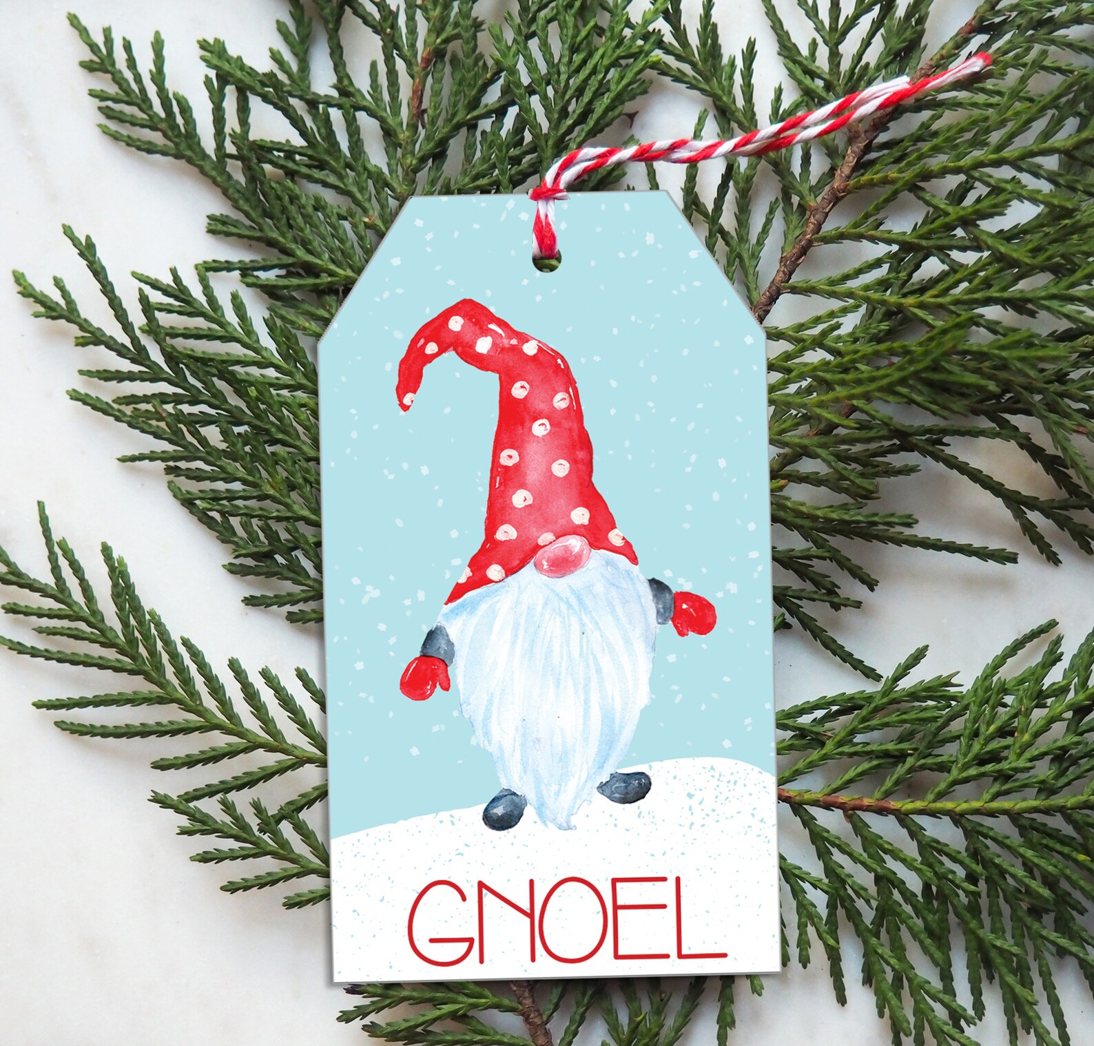 Christmas Gnome Printable Gift Tags Gnoel Nordic Elf | Etsy