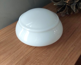 Vintage White Glass Ceiling Light Shade Industrial Style