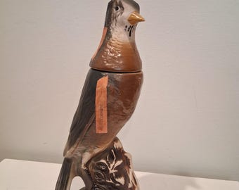 Vintage Jim Beam Decanter Robin Bird 1969 Trophy Series