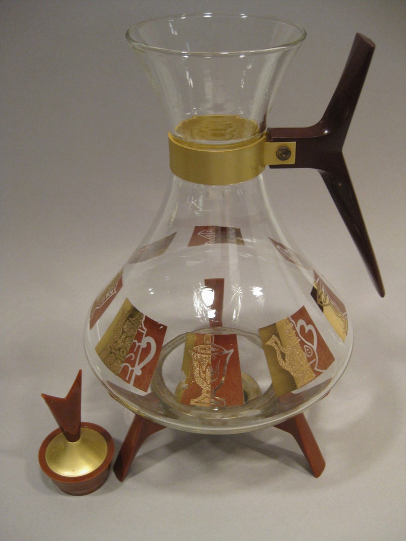 Vintage Inland Glass Co. Coffee Carafe and Warmer Etsy