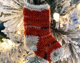 Christmas tree ornament, mini ornament, mini stocking, stocking ornament, Christmas stocking, christmas ornament, miniature stocking