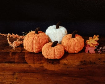 Cable knit pumpkin PATTERN Fall decor Thanksgiving decor centerpiece Christmas decoration Christmas ornament pattern