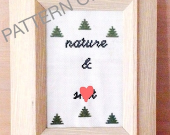 Nature and Sh*t Counted Cross Stitch Pattern, Funny Cross Stitch, Subversive Cross Stitch, Cross Stitch Pattern, DIY Cross Stitch
