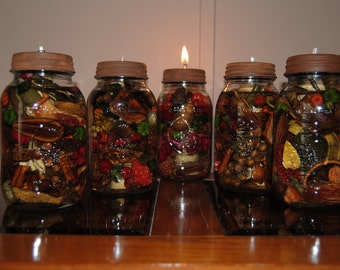 Artisan Mason Jar Oil Lamp