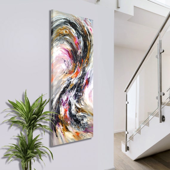 78.8 x 32.7 インチのエレガントな大型抽象画。ピーター ノットロット