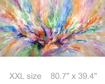 200 cm x 100 cm. Original Acryl Gemälde. Großes Bild. Großformat. Leinwand. Kunstmaler Peter Nottrott