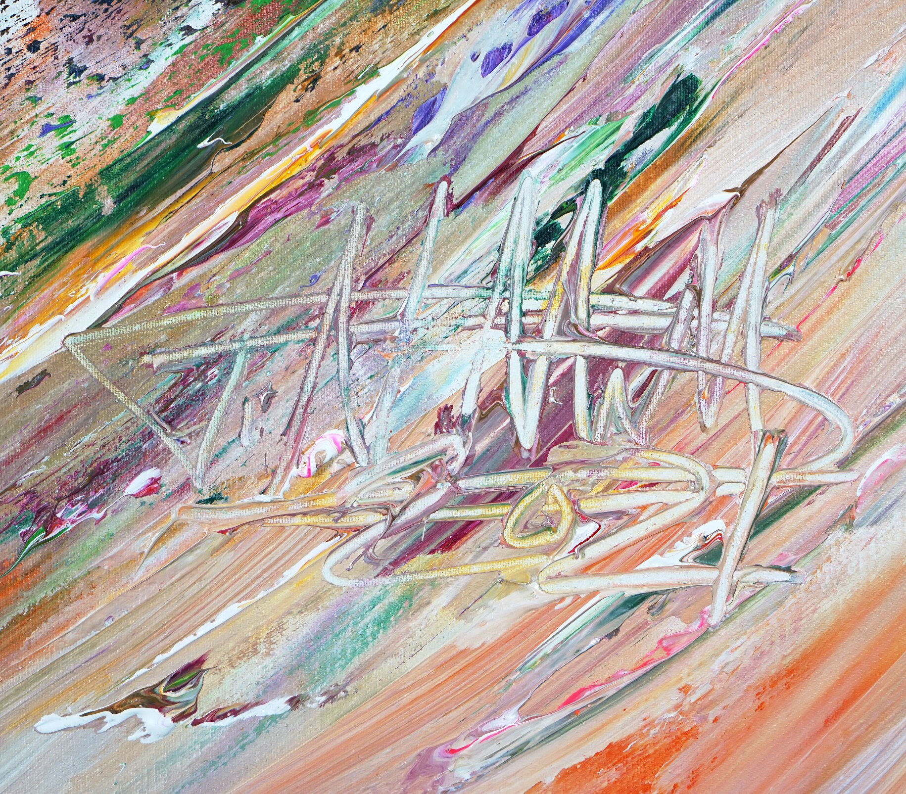 抽象画「Get Together XL 1」、61.0 x 41.3 インチ