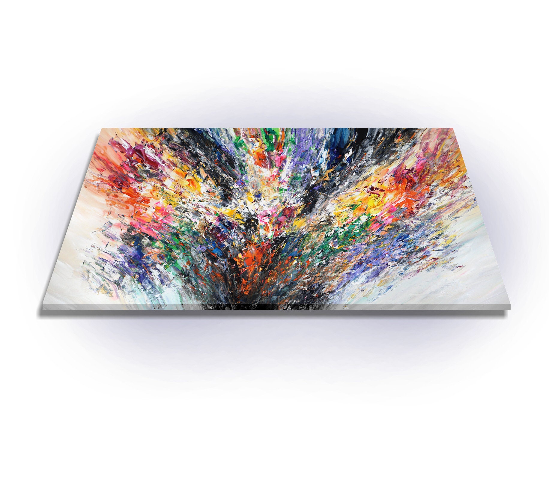 素晴らしい抽象的でカラフルな絵画 61.0 x 41.3 インチ