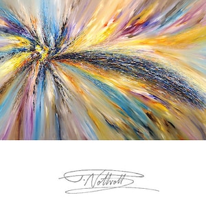 153.5 &quot; x 78.7 &quot; !!! XL Large Abstract Painting Original XXL Acrylic Canvas Big Size Abstrakt Großes Gemälde ,UNSTRETCHED! by Peter Nottrott