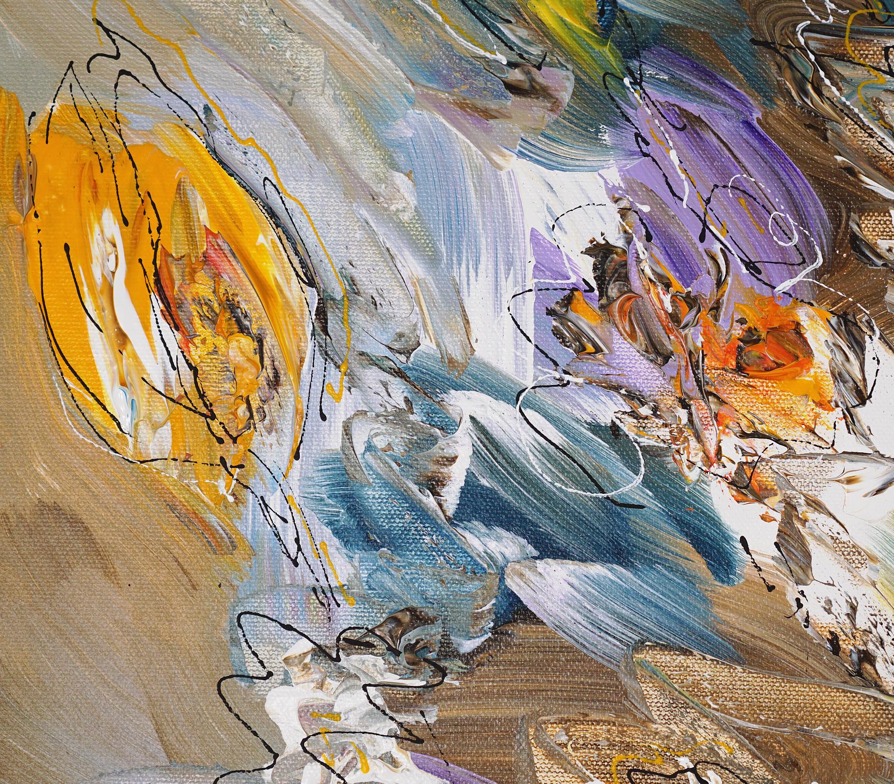 Colorful Artwork Flowery Symphony XS 1. Semi Abstract Modern