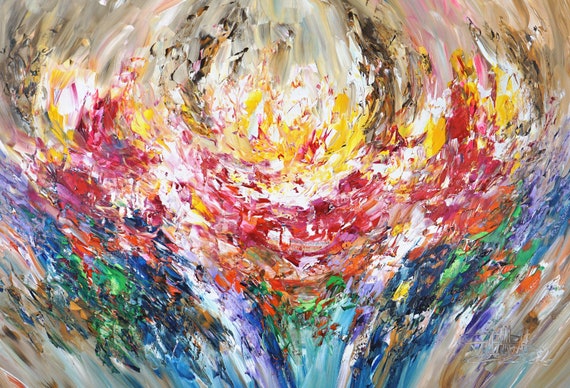 秋の抽象画 61.0 x 41.3 インチ。アーティスト Peter Nottrott