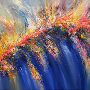 122.1 &quot; x 78.8 &quot; XL Large Abstract Painting Original XL Acrylic Canvas Big Size Abstrakt Großes Gemälde ,UNSTRETCHED! by Peter Nottrott