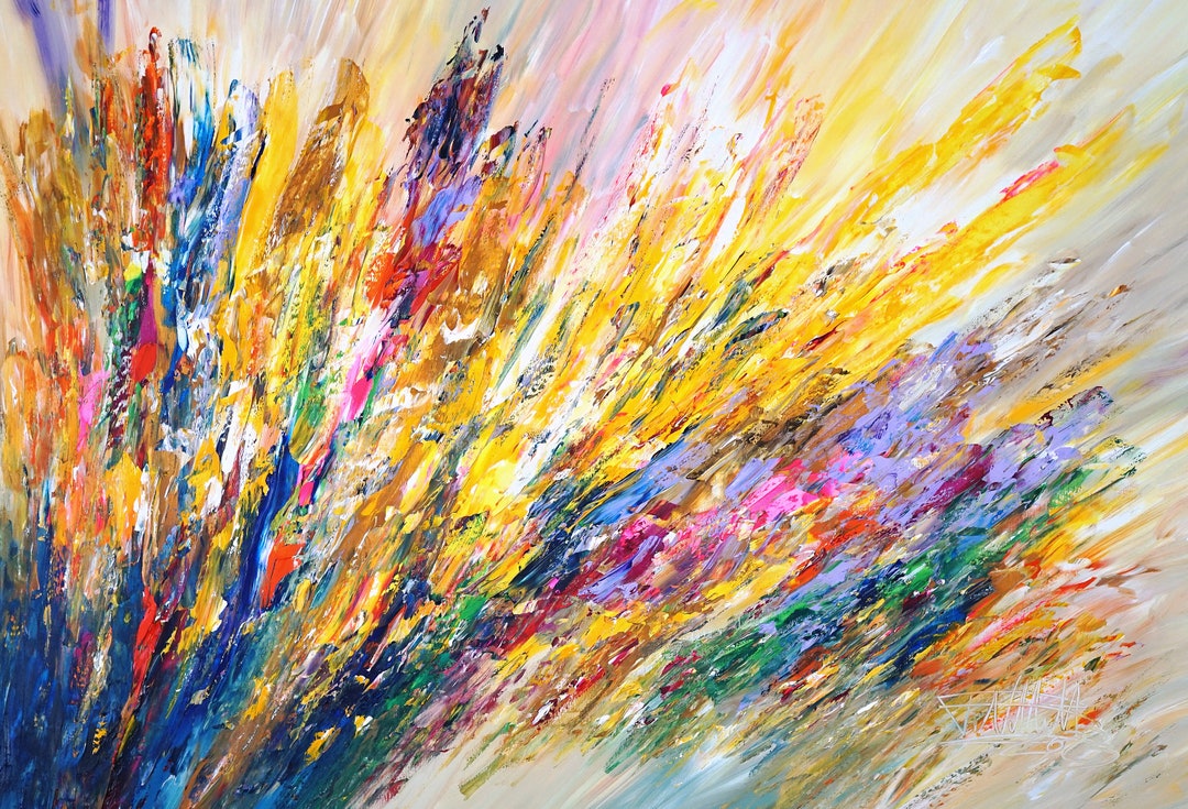 osxa作 抽象絵画 大きなキャンバス 金箔抽象画 Large Canvas- Abstract with Gold