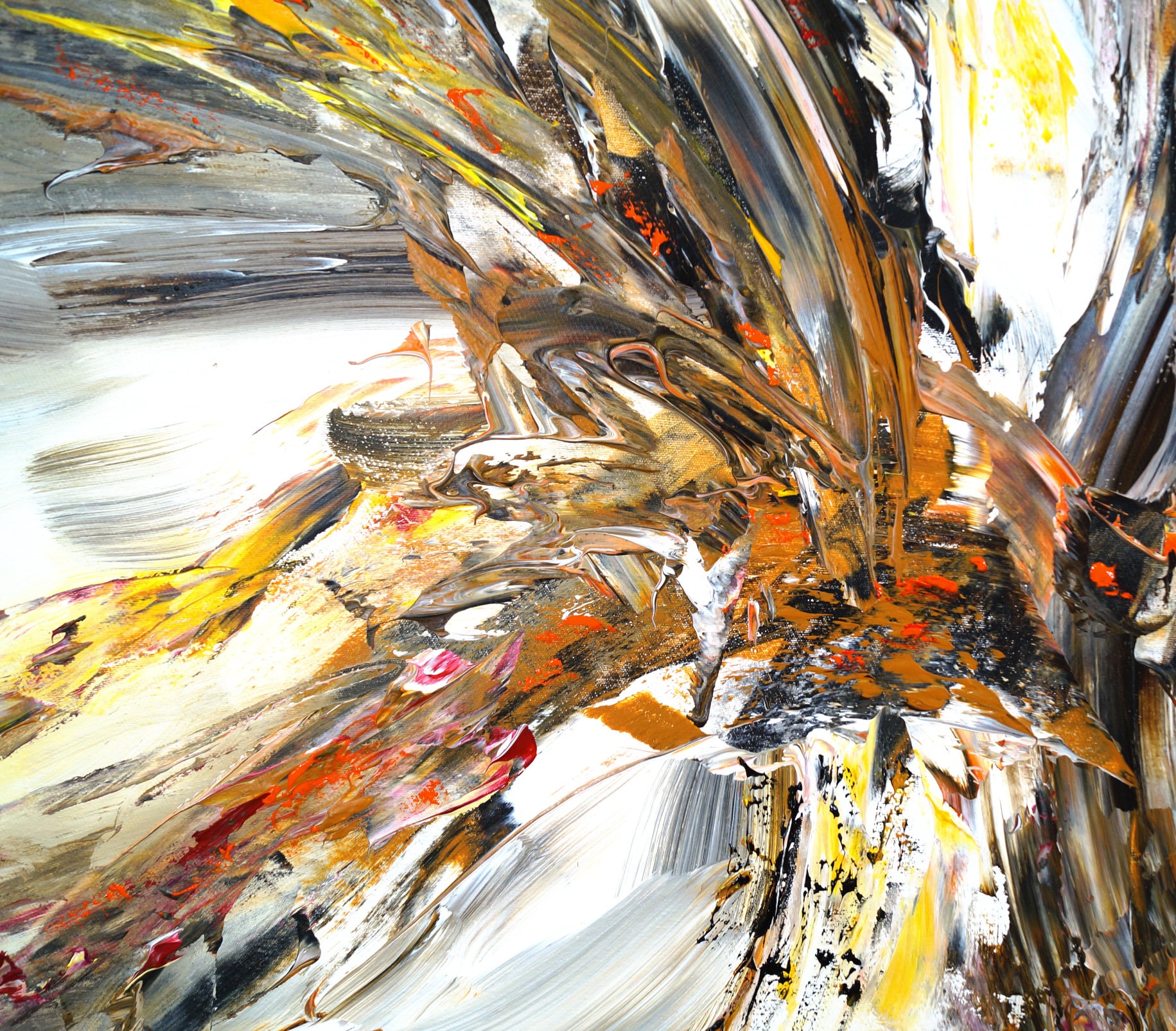 XXL 特大抽象画 78.8 x 41.3 インチ。鮮やかでカラフルなオリジナル