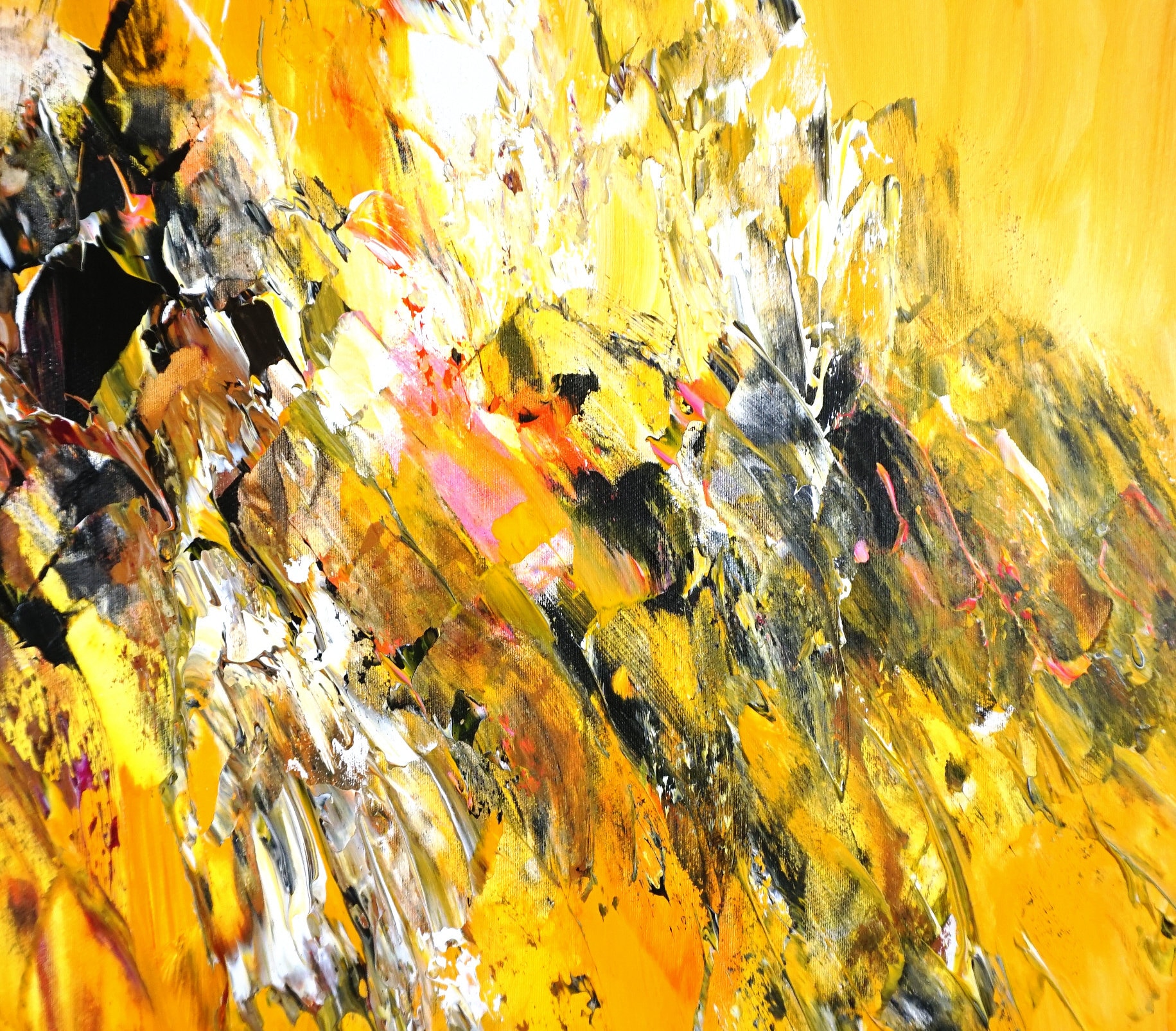 Yellow Abstract Large Abstract Painting 61.0 X 41.3 Etsy UK