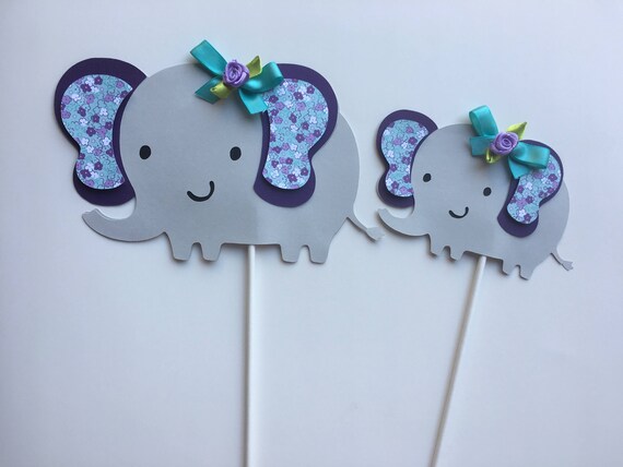 Elephant Baby Shower Elephant Centerpieces Stick Baby Etsy