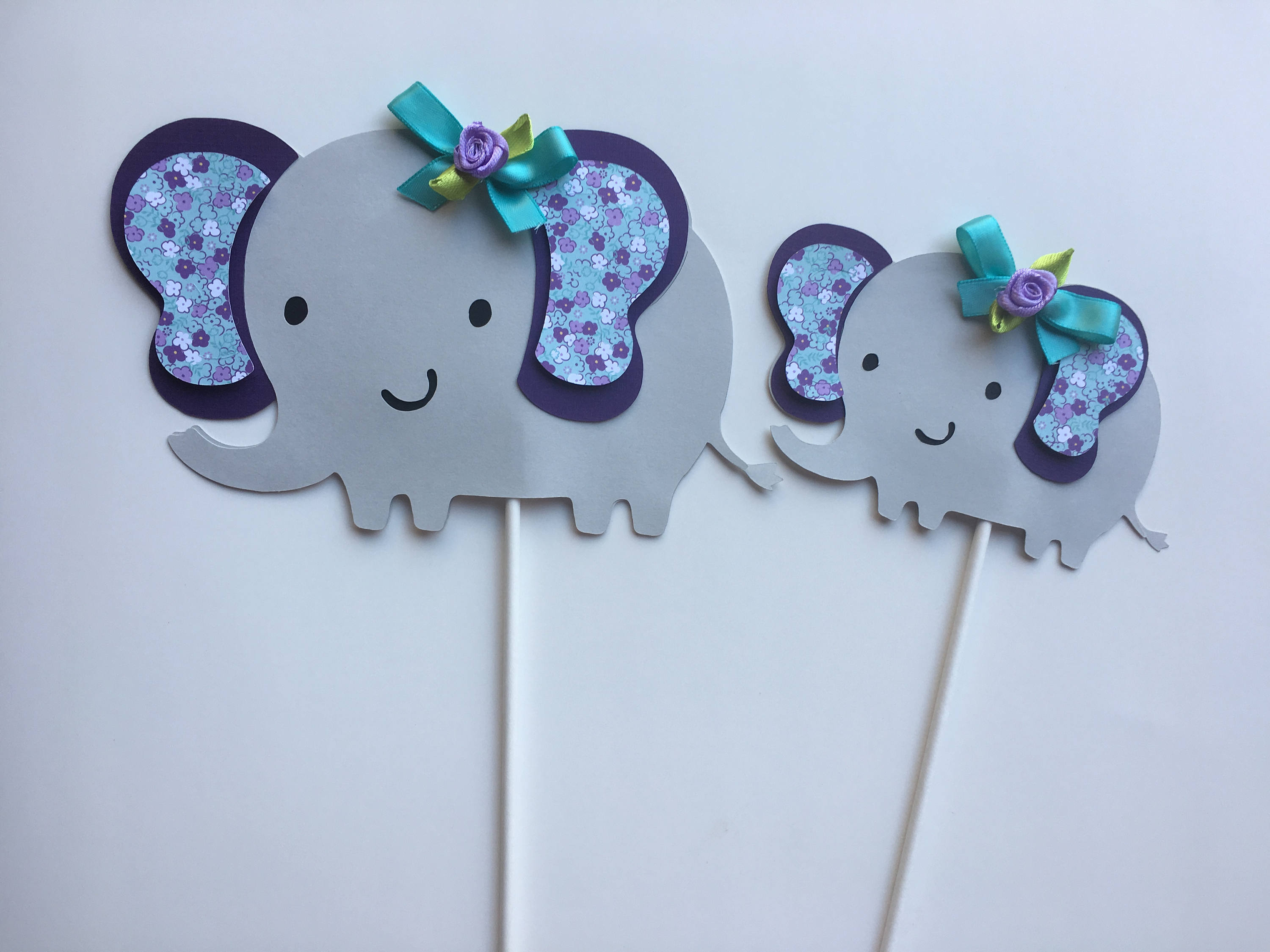 Elephant Baby Shower Elephant Centerpieces Stick Baby Etsy