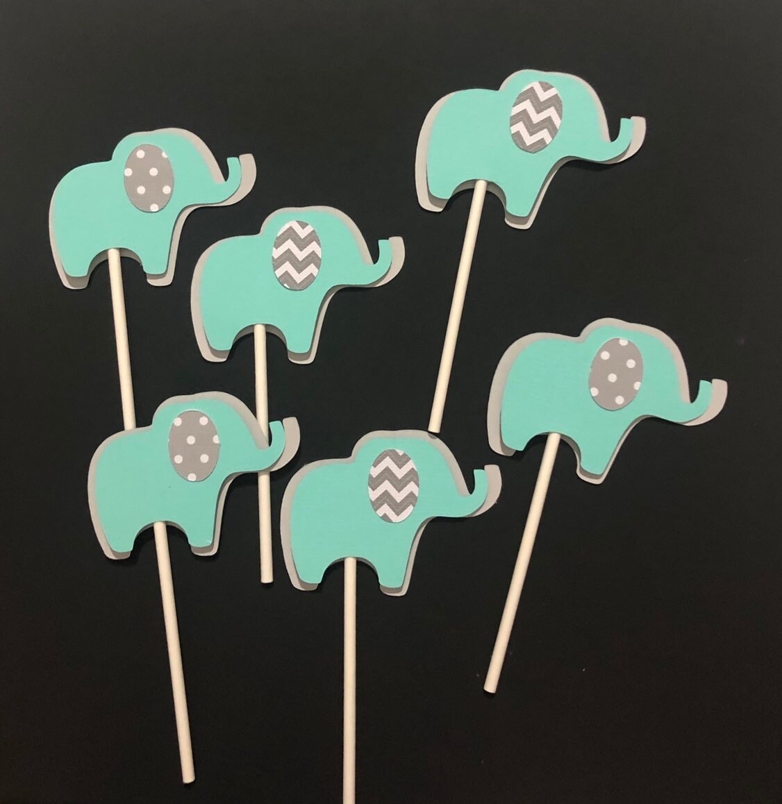 Elephant Cupcake Toppers/ Elephant Baby Shower/ Elephant Etsy