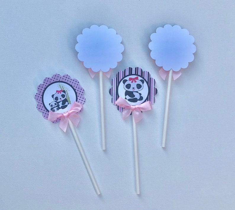 Panda/ Panda Cupcake Toppers/ Panda Girl/ Baby Shower/ Panda Etsy