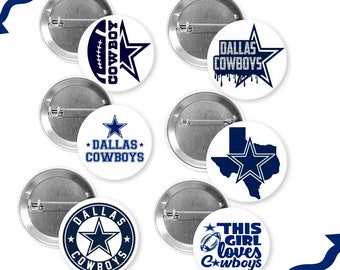 cowboy/football/ pins buttons/ 6 buttons/cowboy/ texas/ Dallas Cowboy/cowboy football