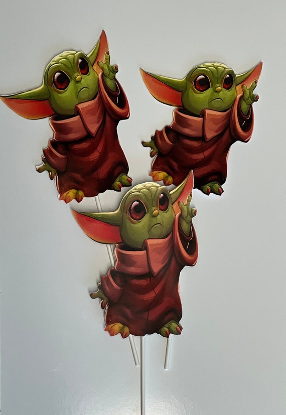 Baby Alien/baby yoda/Baby Shower/Gender Reveal/ Baby Yo/ Star Ward/centerpieces stick by Cuadra