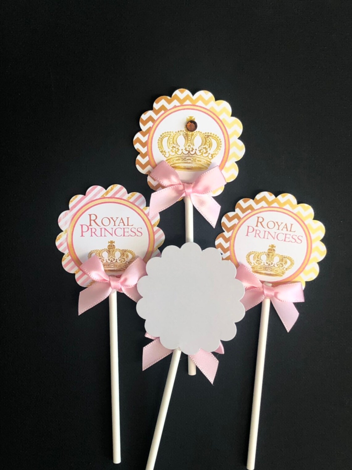 Royal Princess Cupcake Toppers/ Royal Crown Cupcake Toppers/ - Etsy