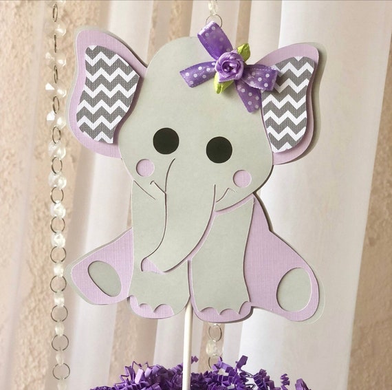 Elephant Baby Shower Elephant Centerpieces Stick Elephant Etsy