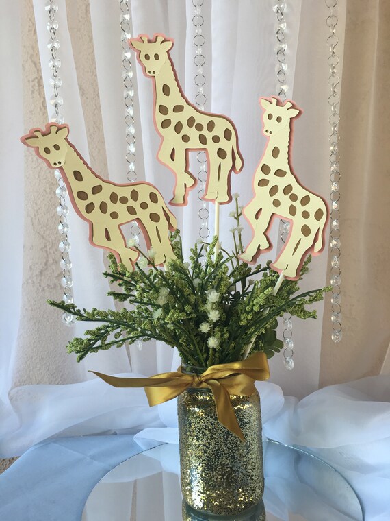 Light Pink Giraffe Centerpieces Stick Giraffe Stick Giraffe Theme