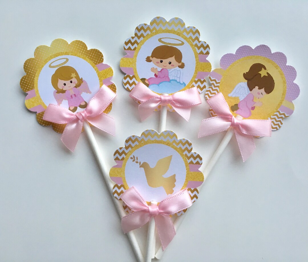 Baptism Cupcake Toppers/ Cupcake Topperschristening Cupcake Toppers