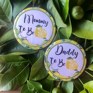 lemonade/ pink lemonade/ lemon theme/ pin back baby shower/ button/gender reveal/ mommy to be/ summer/ mommy to be image 3