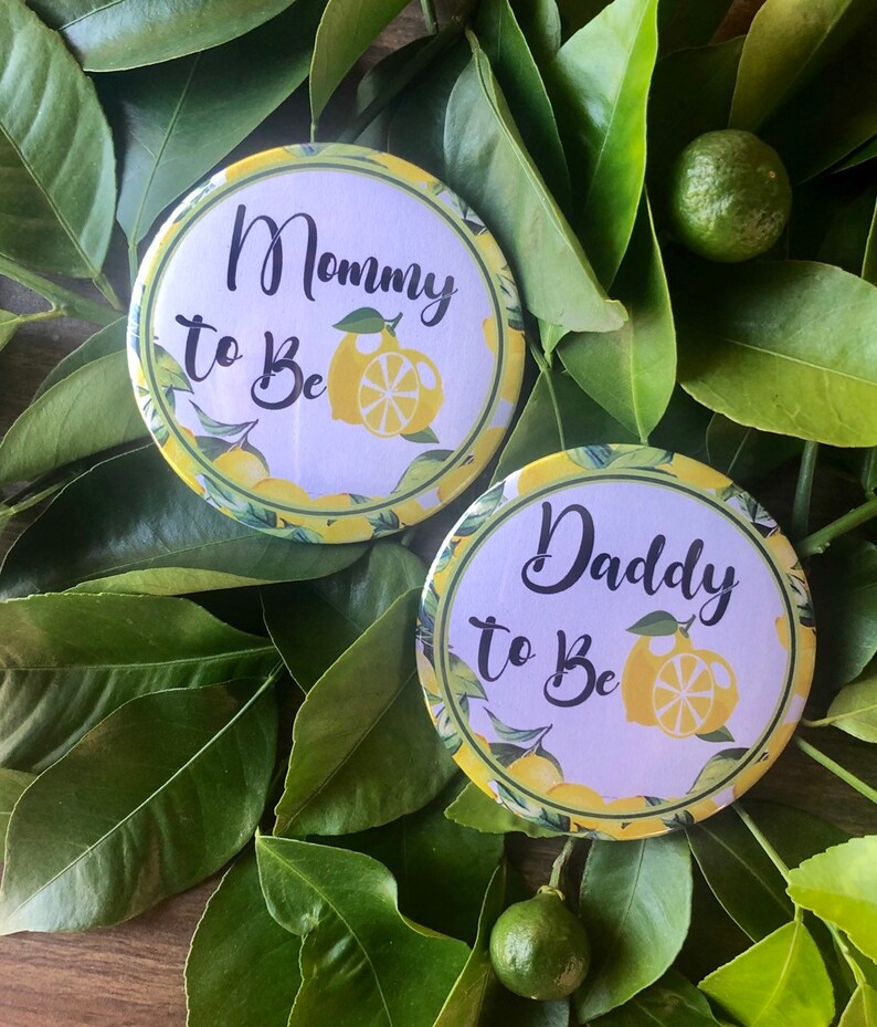 lemonade/ pink lemonade/ lemon theme/ pin back baby shower/ button/gender reveal/ mommy to be/ summer/ mommy to be image 3