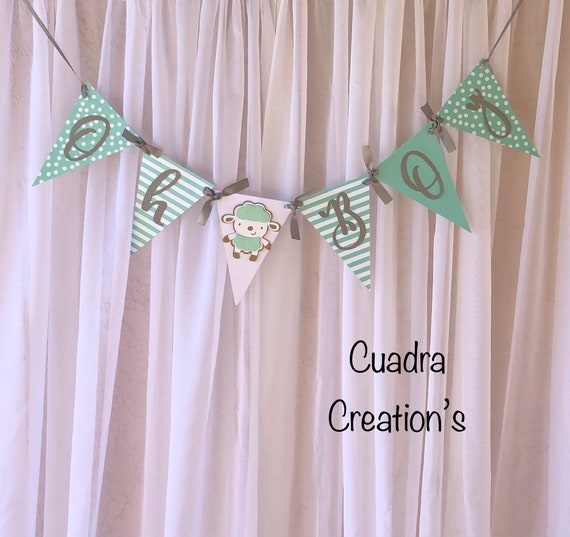 Lamb Lamb Baby Shower Lamb Banner Lamb Mint And Gray Oh Boy Lamb Lamb Baby Shower Lamb Banner Lamb Mint And Gray Oh Boy