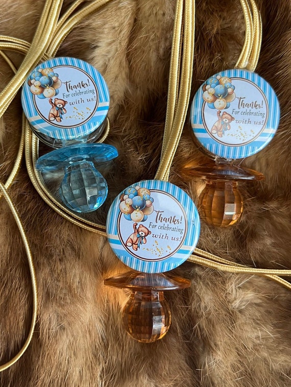 baby shower pacifiers/baby shower pacifier necklaces/ baby shower game