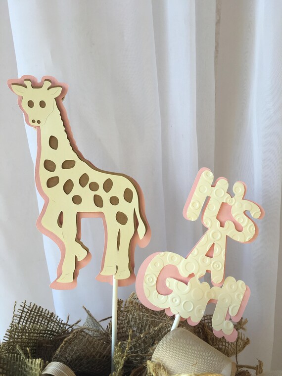 Pink Giraffe Centerpieces Stick Giraffe Stick Giraffe Theme Pink Giraffe Centerpieces Stick Giraffe Stick Giraffe Theme