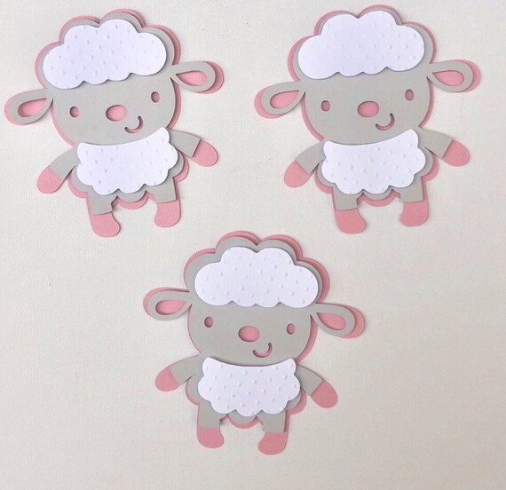 Lamb Die Cuts Lamb Shapes Sheep Baby Shower Little Lamb Etsy