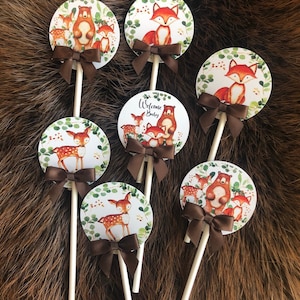 Deer/ deer  cupcake toppers/ Deer woodland/ cupcake toppers/ Deer baby shower/ Deer theme/woodland cupcake/ fox/ deer/ cupcake