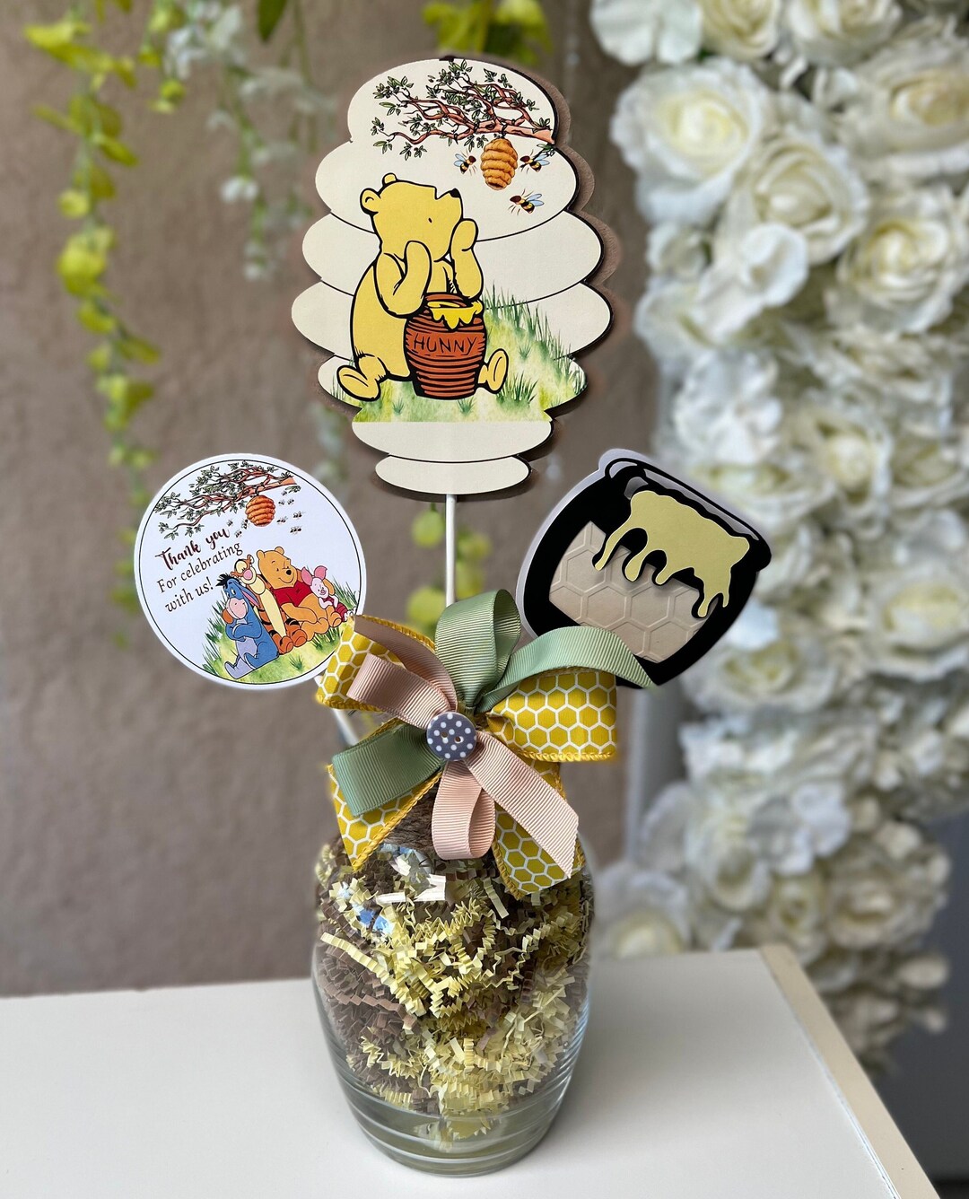 Winnie Pooh/ Winnie Centerpieces/ Winnie and His Friend/ Baby Shower