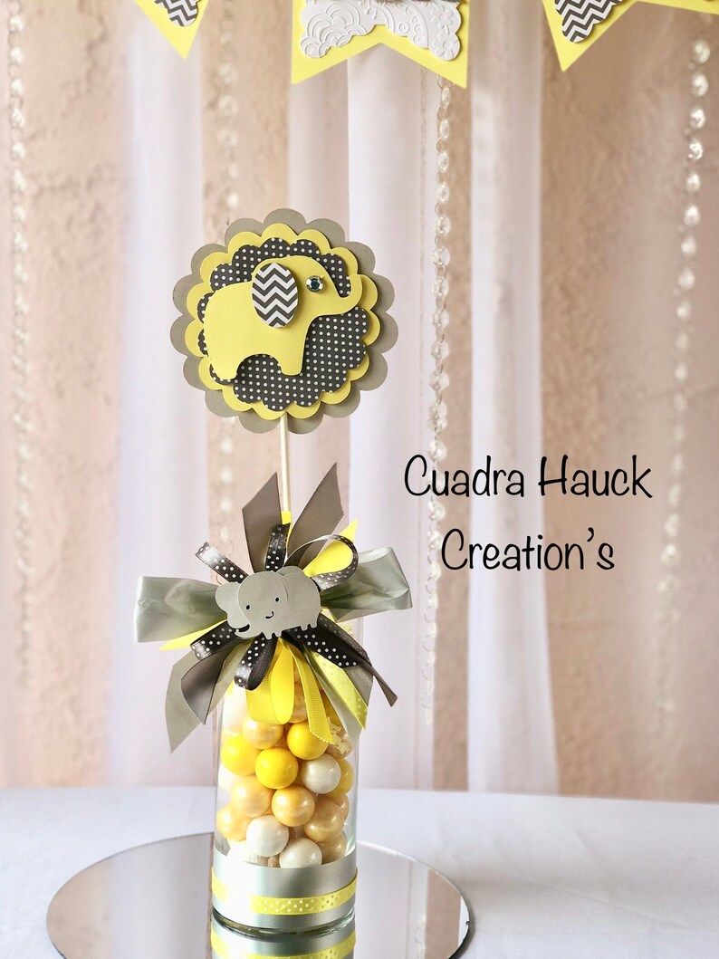 Elephant Baby Shower Elephant Theme Elephant Yellow And Etsy