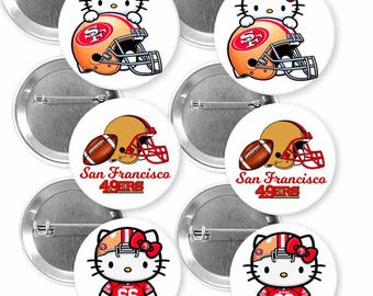 San Francisco 49ers pins buttons/Sports Pins (Set of 6)/Niners buttons/Football/49er fans/Football/49ers/Niners/San Francisco Football
