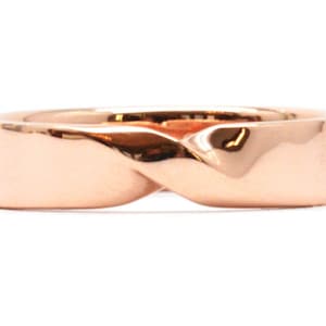 Mobius Strip ring Rose Gold Mobius Man or Woman Wedding Ring Mobius Ring Twist Wedding Band 14K Rose Gold Gift for him Handmade Ring