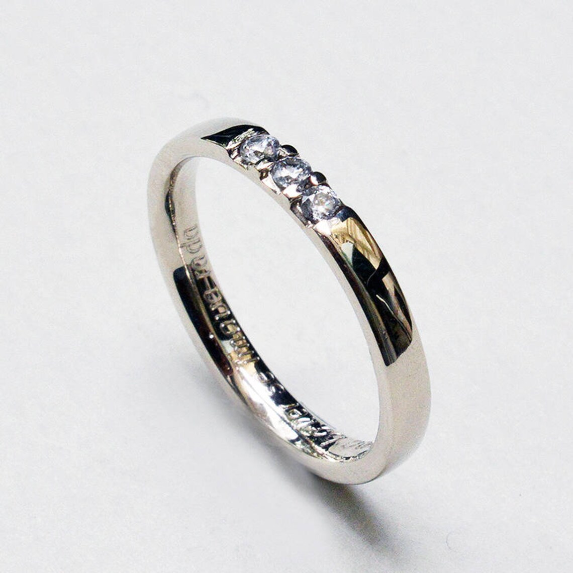 Female Wedding Ring With Diamondswoman Band Diamond Band Etsy