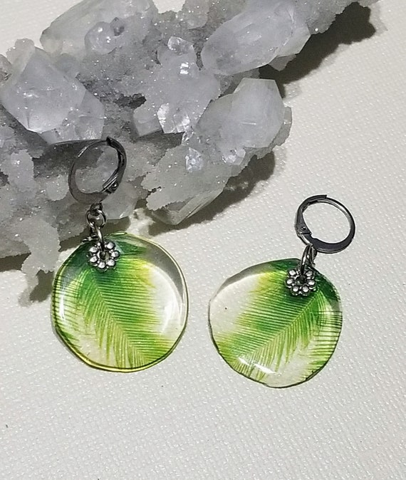 Feathery Leaf Earrings