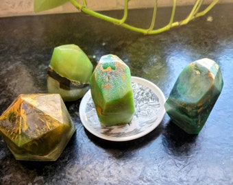 Green Gemstone Soap... with hidden real gemstone