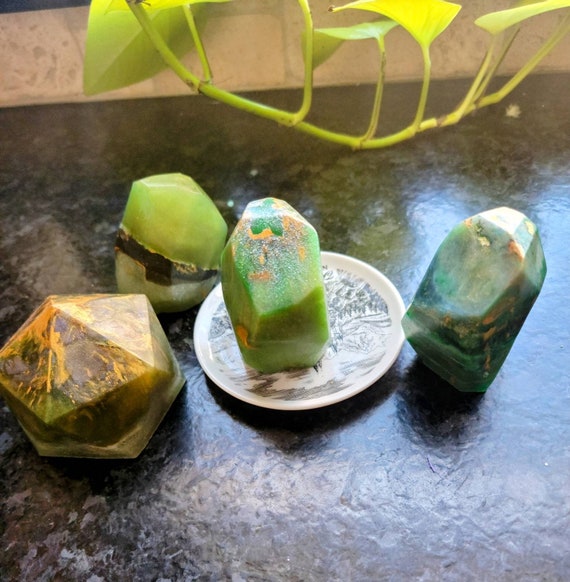 Green Gemstone Soap... with hidden real gemstone