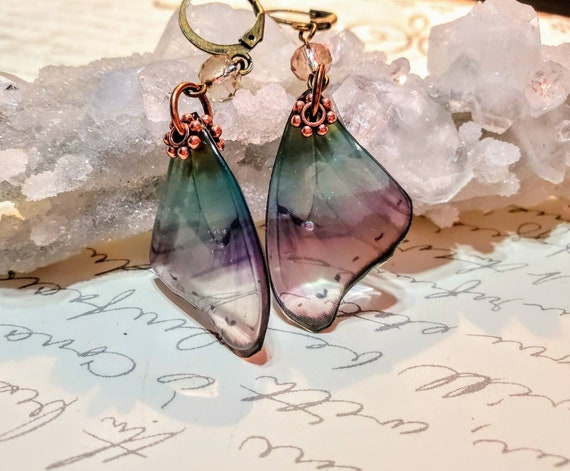 Soft Rainbow Mini Butterfly Wings Earrings