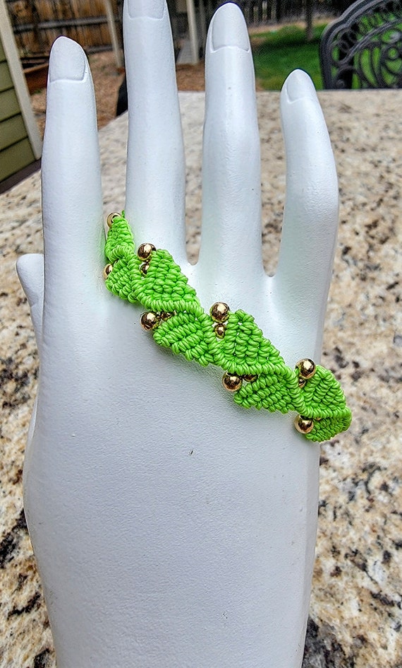 Micro Macrame Bracelet - Tabitha. Choose your color.